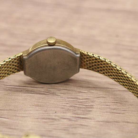 Vintage Dufonte Lucien Piccard Watch Womens Gold Tone Stainless Steel Rare 60's - Picture 8 of 10